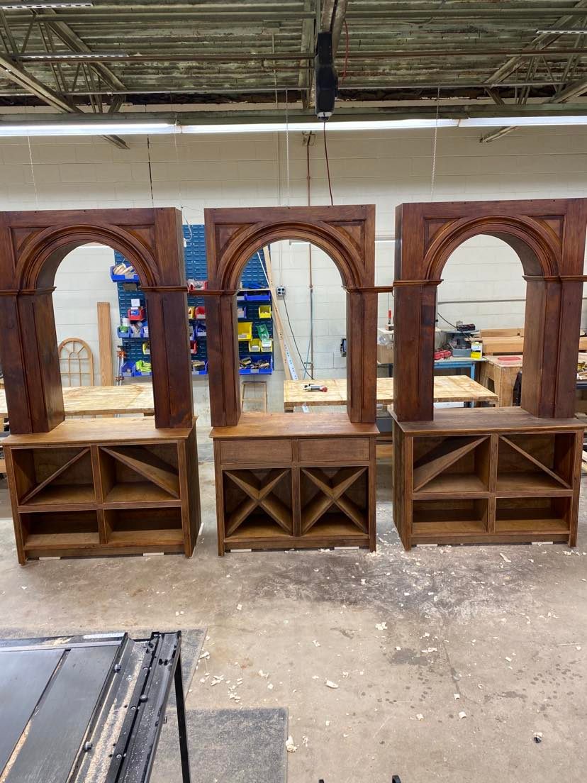 Tall open-shelved bookcase, shop view